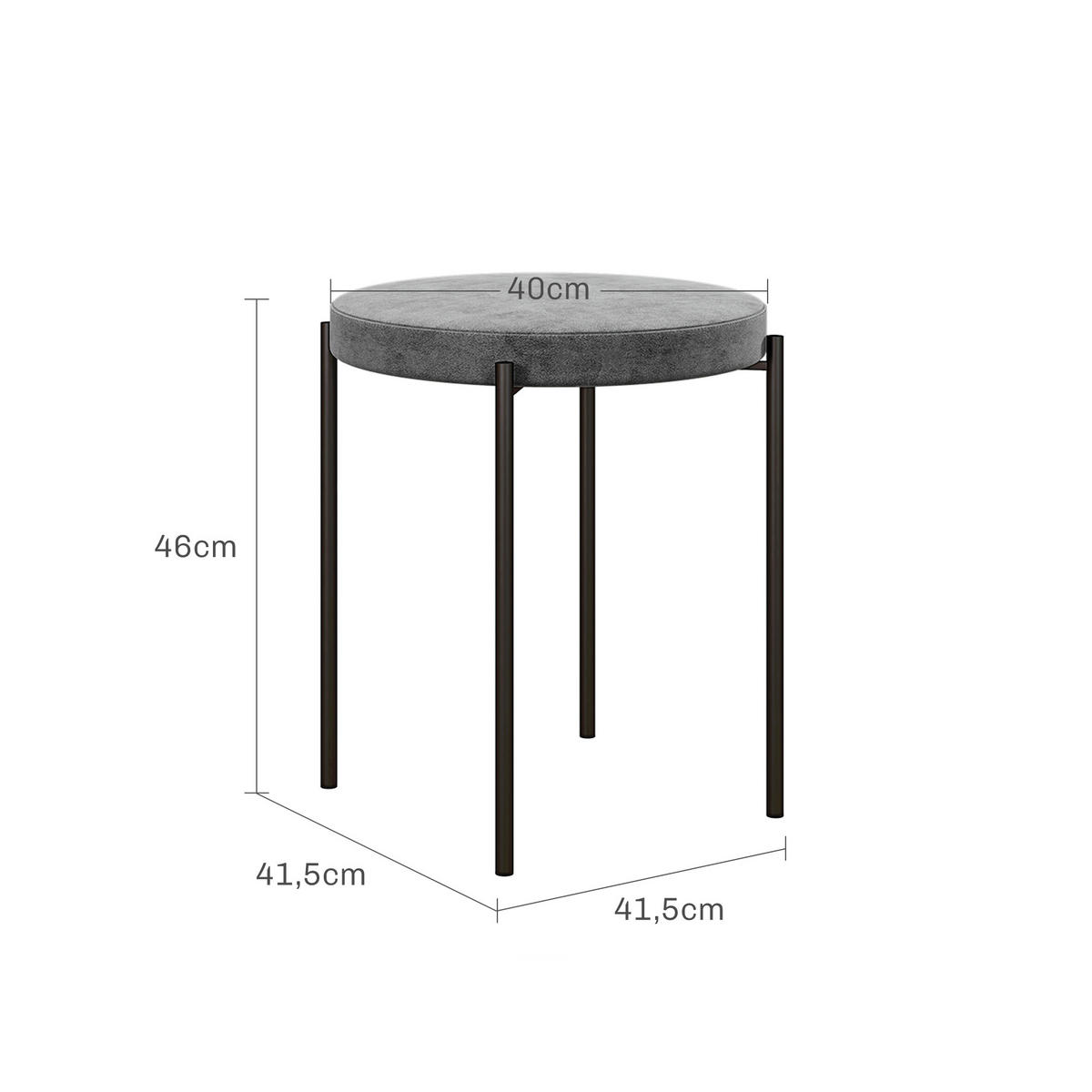 ESSZIMMERHOCKER - Grau, Kunststoff/Metall (41.5/46/41.5cm) - HOMCOM