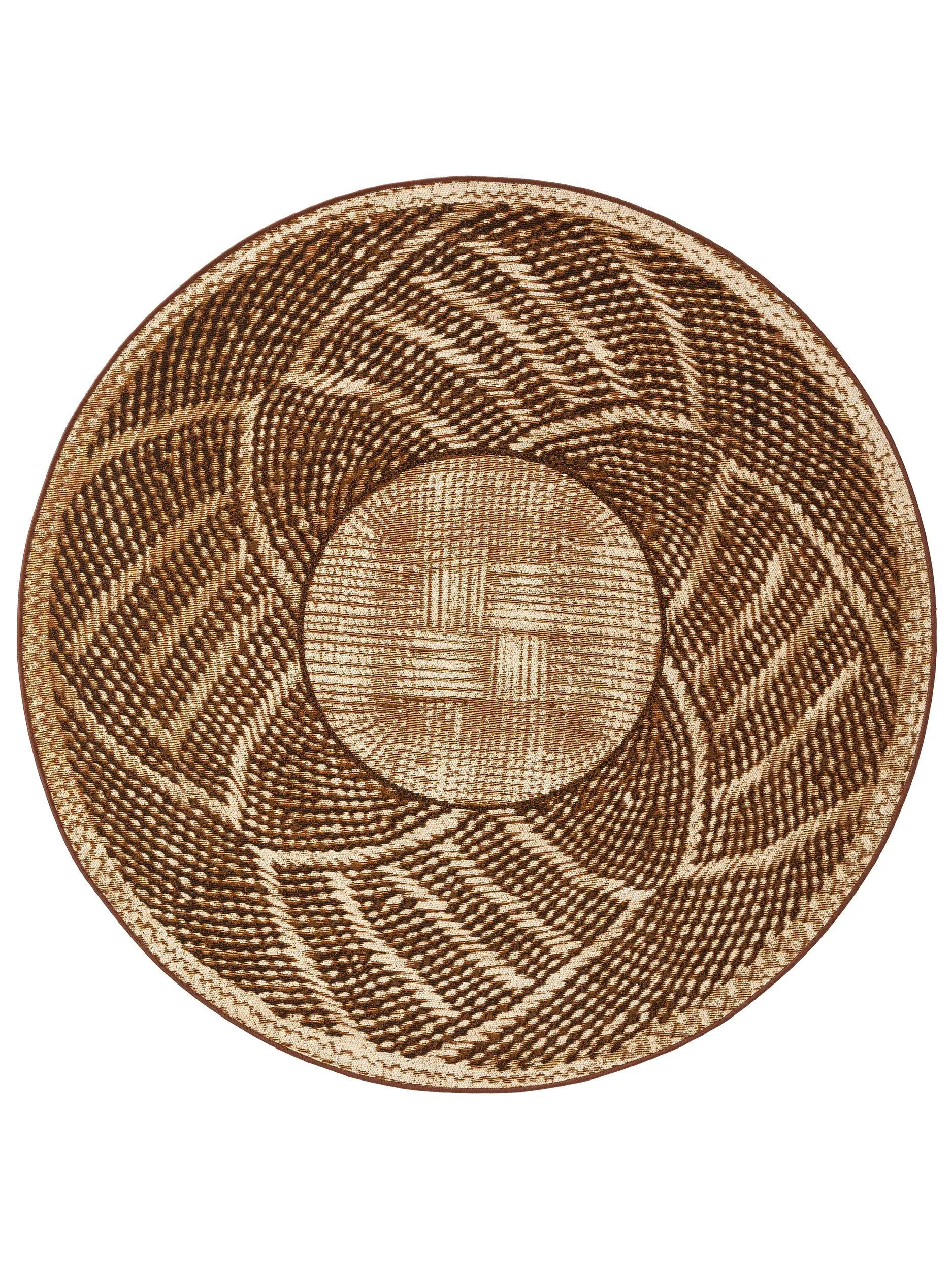 OUTDOORTEPPICH rund Artis Gold ø 160 cm rund - Goldfarben, Textil (160/160cm) - benuta Nest