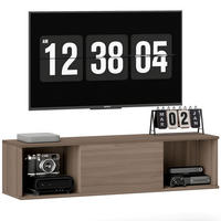 LOWBOARD DE-15917 Wandhängend mit Klapptür Braun - Braun, Holzwerkstoff (120/29.5/30cm) - ComfortXL