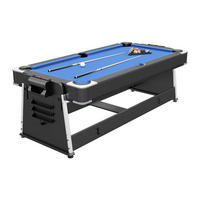 BILLARDTISCH - 6 Personen - holz - schwarz Sebastian - Schwarz, Holz (203/111.5cm) - Vente-Unique