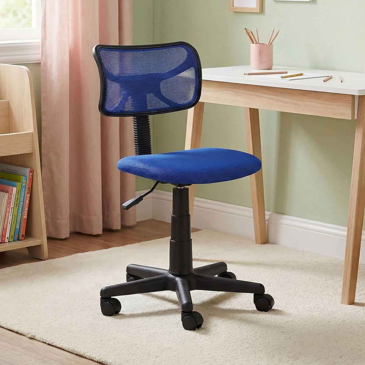 KINDERDREHSTUHL MILAN blau - Blau, Kunststoff/Textil (42/85/48cm) - IDIMEX