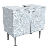 WASCHBECKENUNTERSCHRANK Boho Bogen Muster Blau 60/55/35 cm - Blau, Holzwerkstoff (60/55/35cm) - Bilderwelten