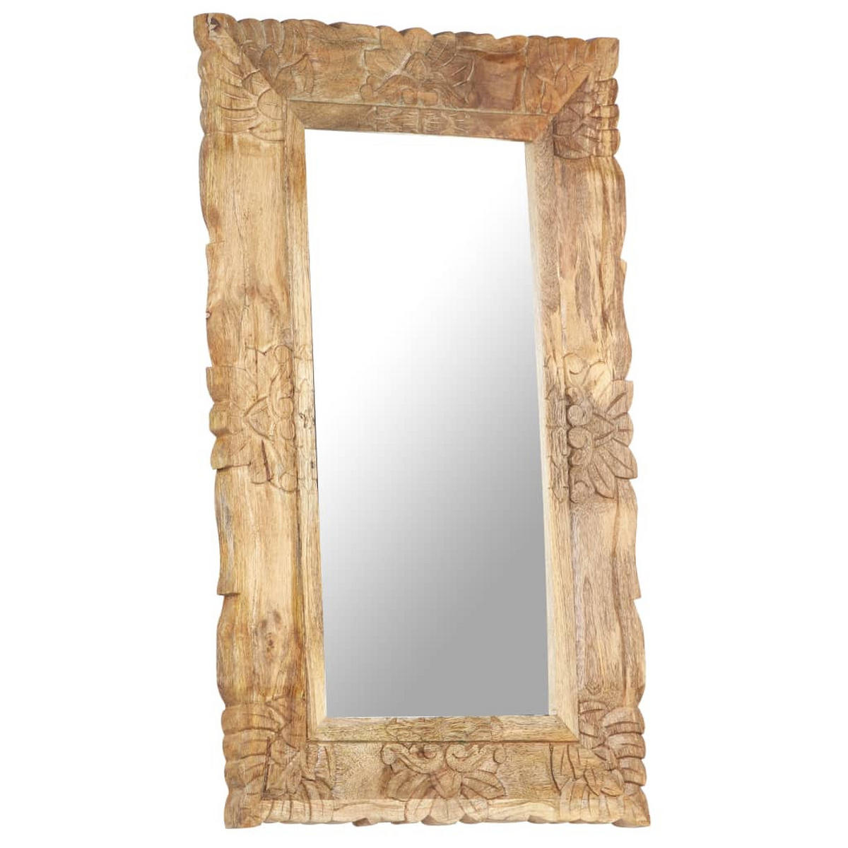 SPIEGEL 80x50 cm Massivholz Mango - Braun, Holz (50/80/1cm) - furnicato