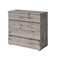 KOMMODE Togo Wellington Eiche 91,5 / 42 / 85cm - Eichefarben, Holz/Holzwerkstoff (91.5/85/42cm) - Feldmann-Wohnen