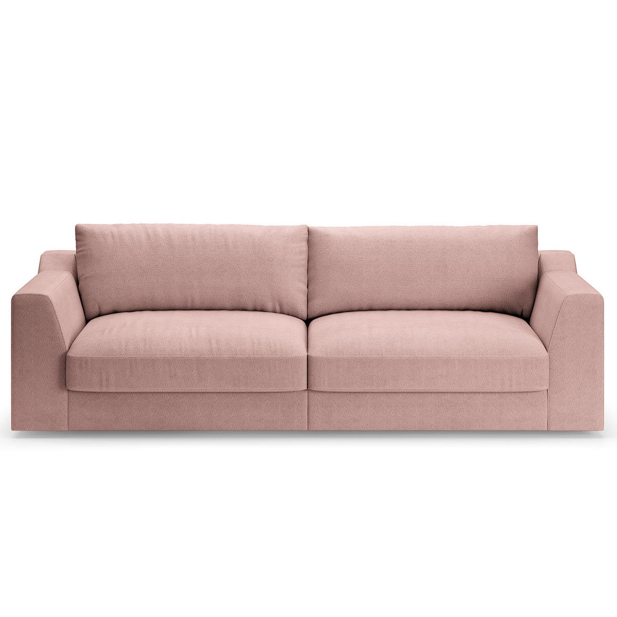 BIG-SOFA - Hellrosa, Kunststoff/Textil (274/90/112cm) - home24