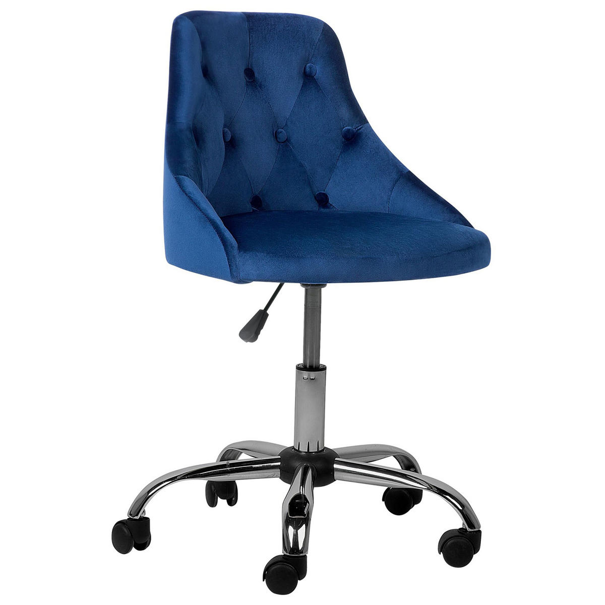 BÜRODREHSTUHL Polyester Blau Parrish - Blau, Textil/Metall (60/75/60cm) - Beliani