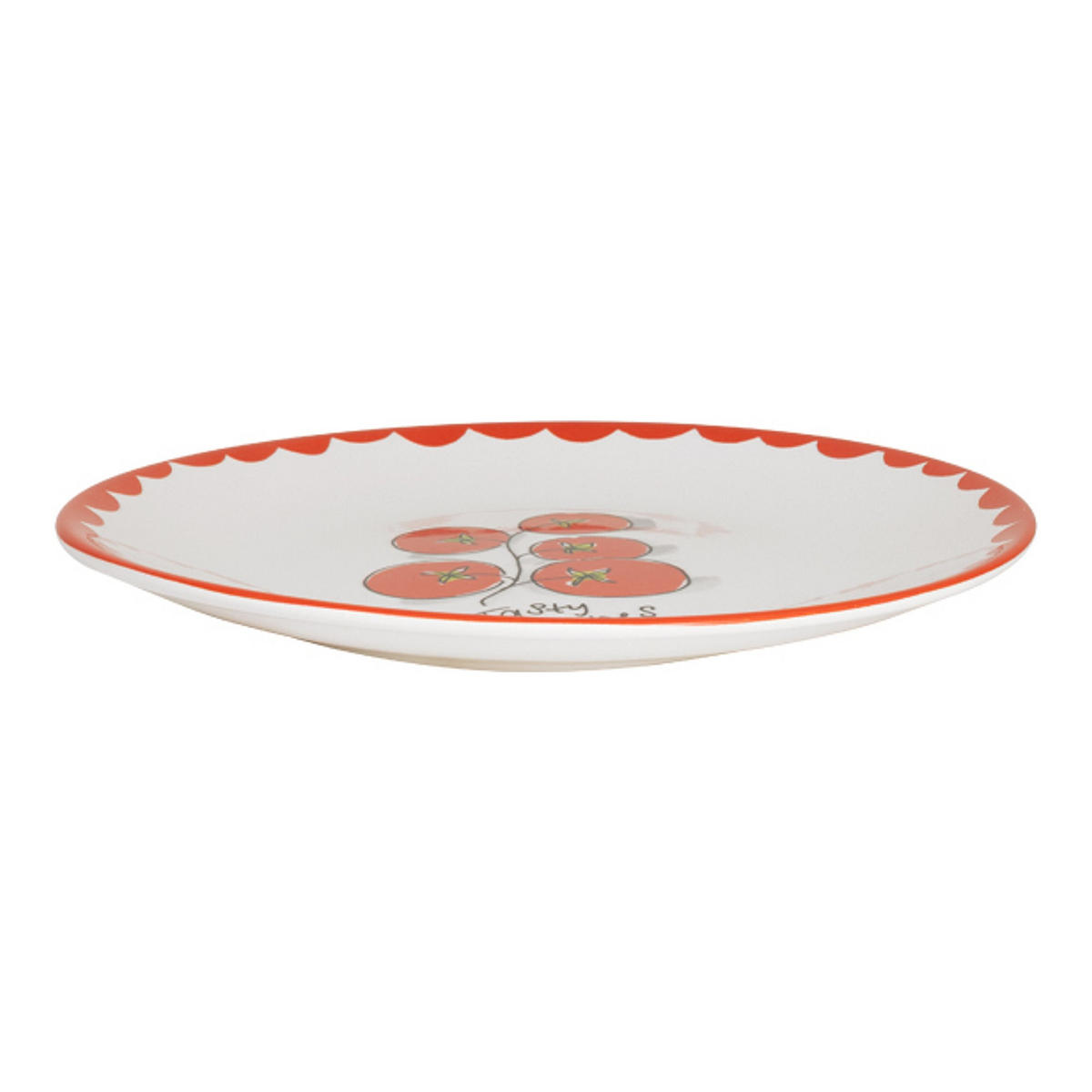 FRÜHSTÜCKSTELLER Leckere Tomaten in Rot - 22cm - Rot, Keramik (21.8/21.8/2.5cm) - Blond Amsterdam