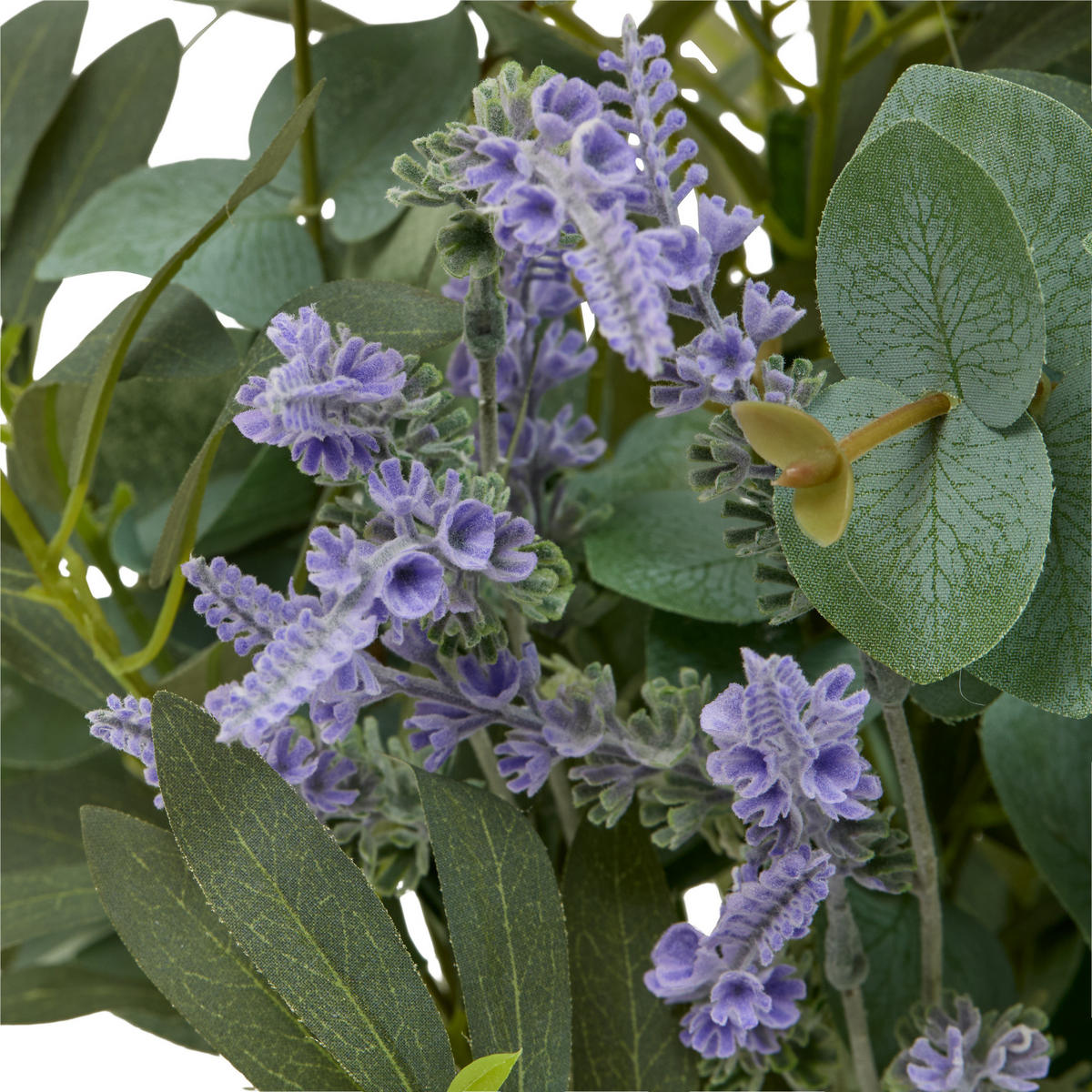 ZUSAMMENSETZUNG aus Eukalyptus und Lavendel Uda 34,8/34,8/66 cm - Weiß, Keramik (66cm) - Atmosphera Createur d´interieur