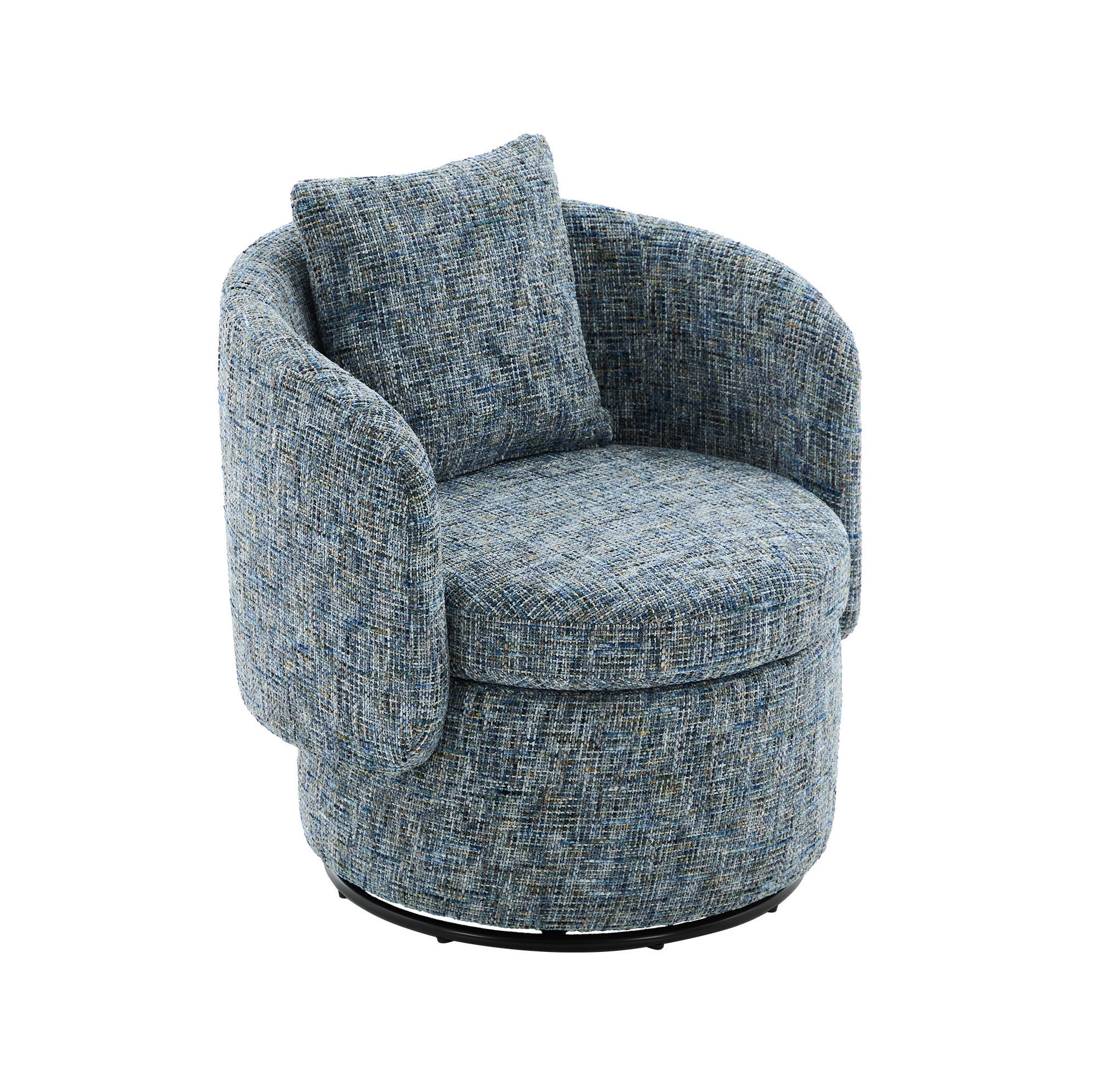 SESSEL Chenille mit verstecktem Stauraum 72/66.5/76 cm Blau - Blau, Textil (66.5/76/72cm) - Redom