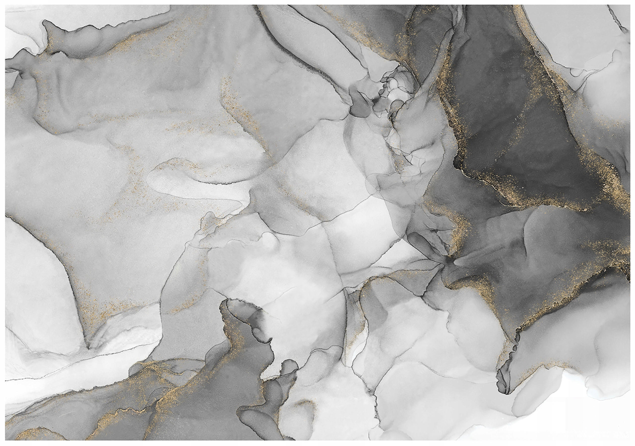 FOTOTAPETE Marmor Abstrakt Grau 368x254 cm - Multicolor, Textil (368/254cm) - Wallarena