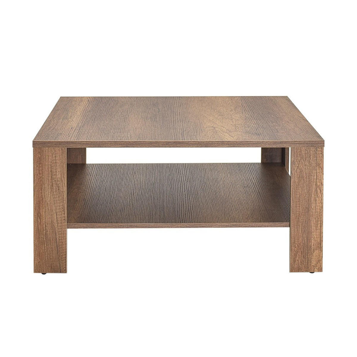 COUCHTISCH mit Ablagefach - lena 90/90/42 cm - Naturfarben, Holzwerkstoff (90/90/42cm) - Calicosy