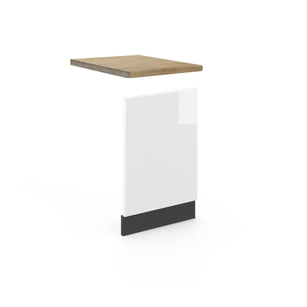 Vicco PŘEDNÍ PANEL Fame-Line Bílá vysoký lesk 45 cm , PD Dub