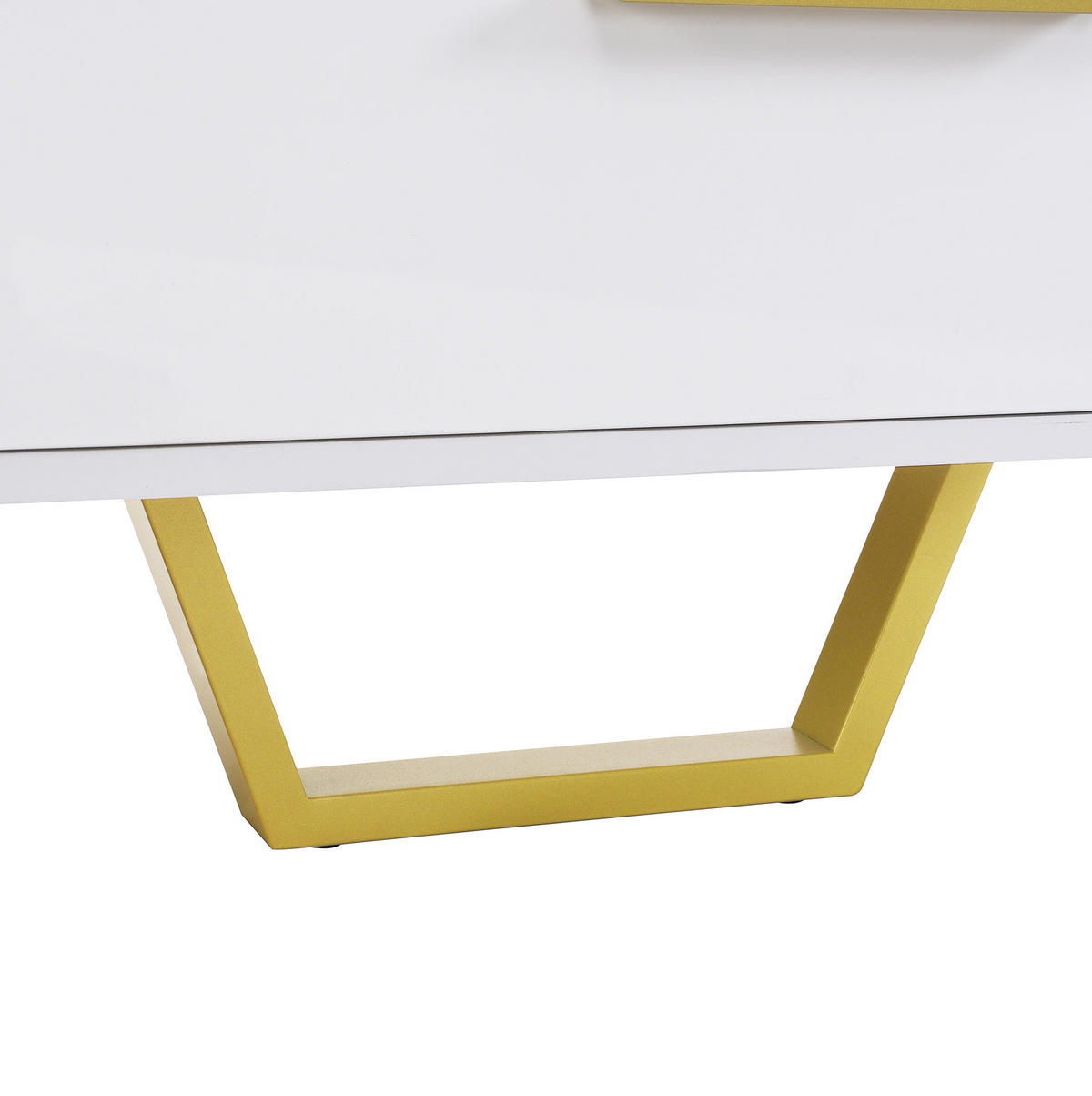 TV-LOWBOARD 170/40/53,5 cm mit 2 Schubladen & Kabeldurchlass - Weiß, Holzwerkstoff (170/53.5/40cm) - BEAOK