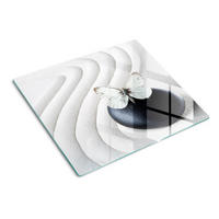 GLASPLATTE 60x52 cm Zen-Schmetterling - Weiß, Glas (60/0.4/52cm) - TULUP
