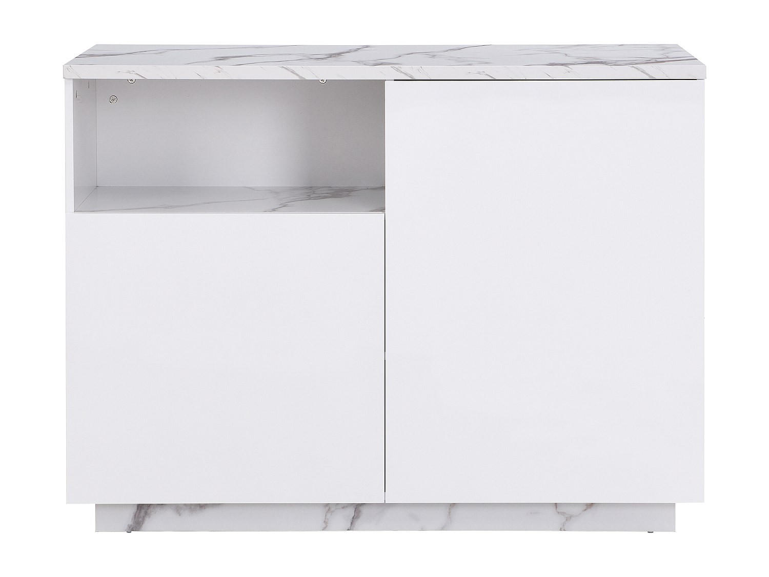 KÜCHENINSEL - 4 Personen - Holz, Platte - Weiß - - Weiß, Holz (120/90/60cm) - Vente-Unique