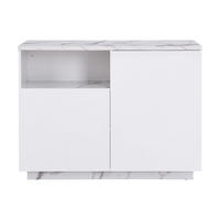 KÜCHENINSEL - 4 Personen - Holz, Platte - Weiß - - Weiß, Holz (120/90/60cm) - Vente-Unique