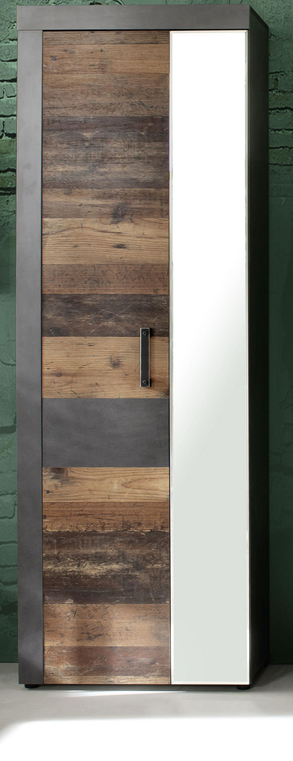 KLEIDERSCHRANK Old Wood Dekor - Grau, Holzwerkstoff (65/192/34cm) - ebuy24