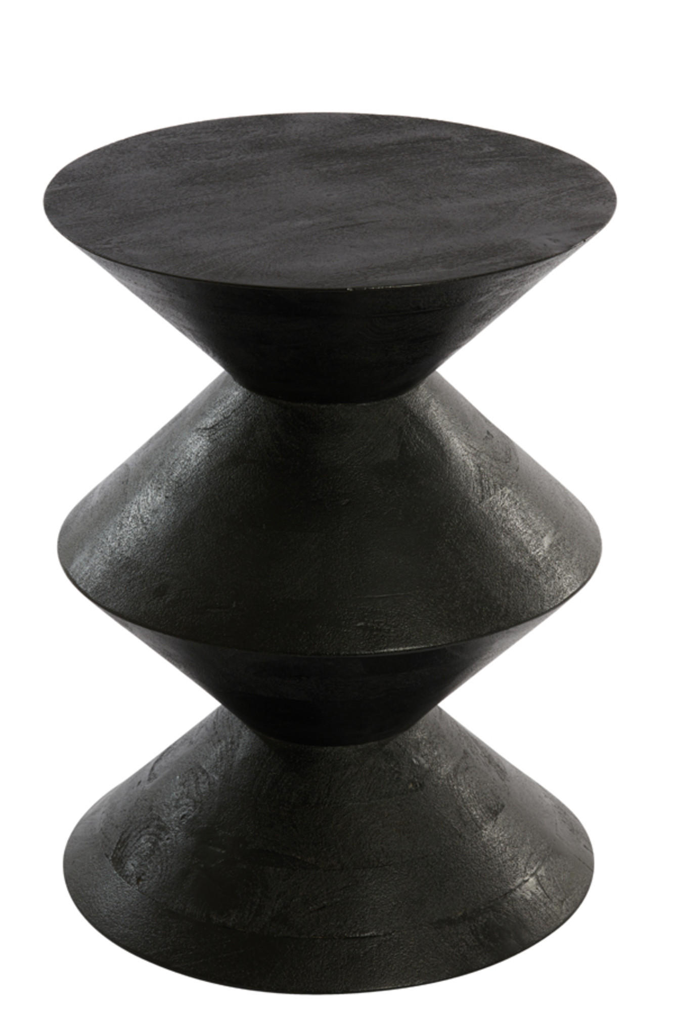 BEISTELLTISCH Larus Schwarz Ø45/60 cm - Schwarz, Holz (45/45/60cm) - Light & Living