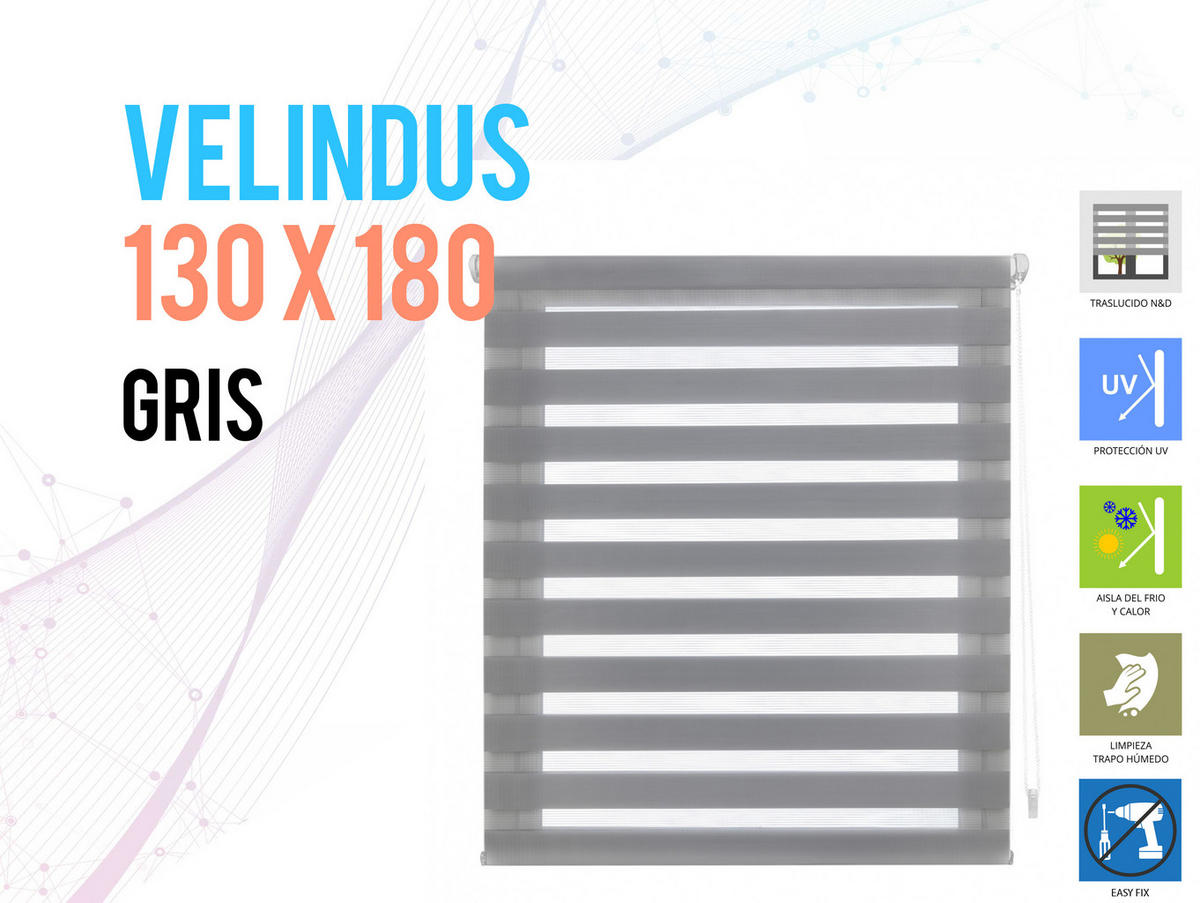 ROLLO Polyester Transluzent Grau 130x180 - Grau, Textil (130/180/1cm) - Purline