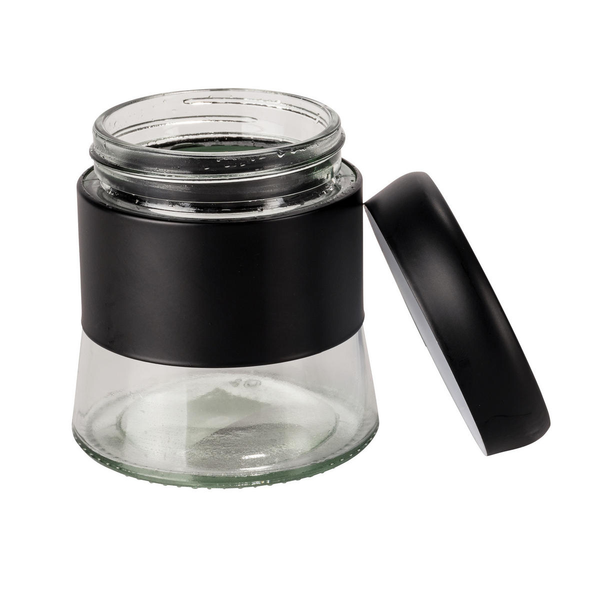 GEWÜRZGLAS Boga 400 ml - Schwarz, Glas (9.5/10.5/9.5cm)