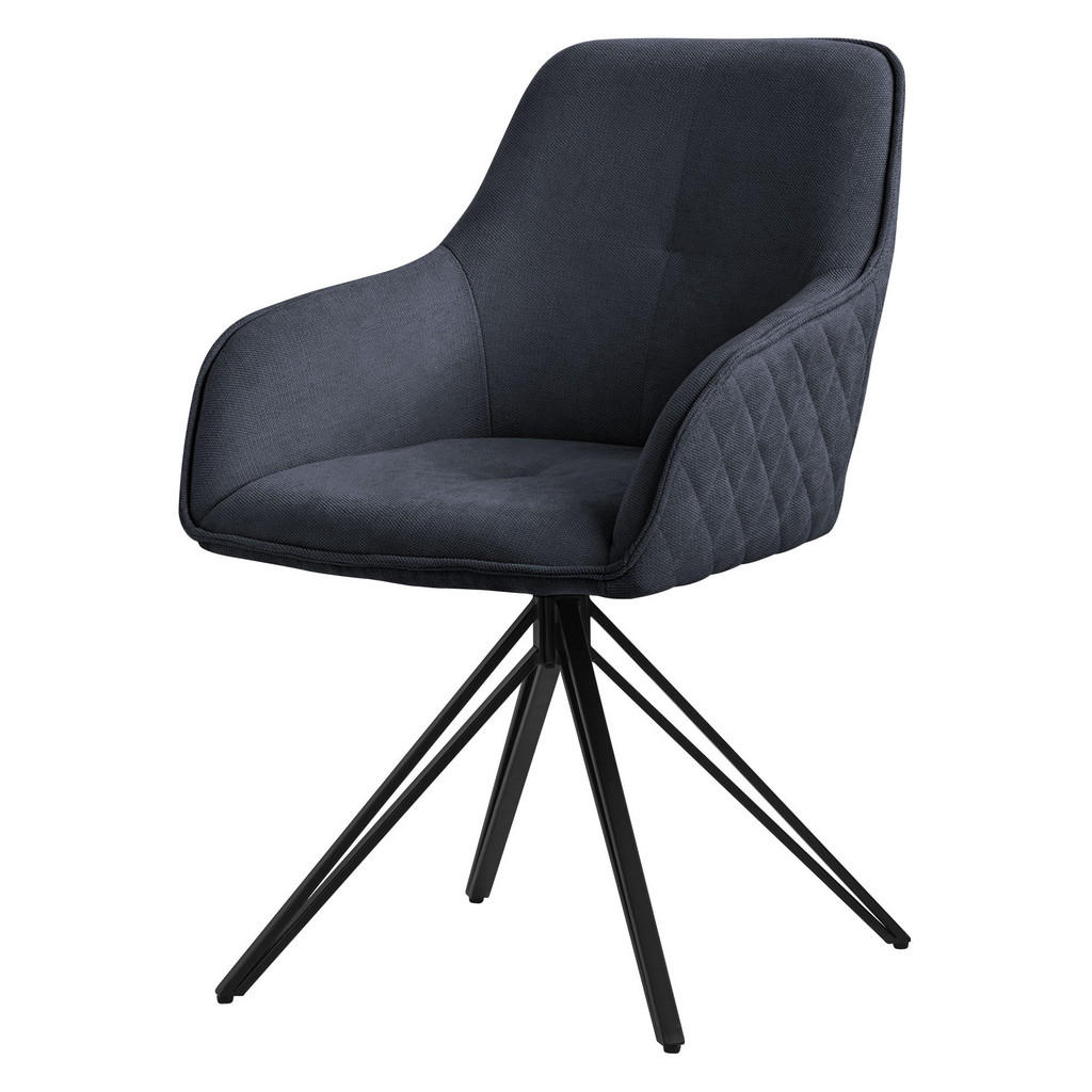 ML-DESIGN JÍDELNÍ ŽIDLE otočná antracitová tkanina