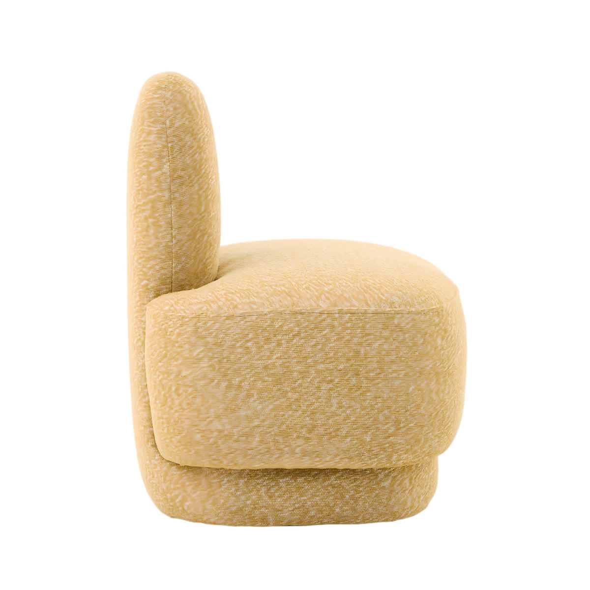 OTTOMAN Bunny-ear tyg stoppad med kaninöron - Gul, Textil (54/54/41.5cm) - Urban Meuble