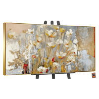 GEMÄLDE Frühlingsduft Schattenfugenrahmen Gold 200x100 cm - Goldfarben, Holz (200/100cm) - YS-art gallery