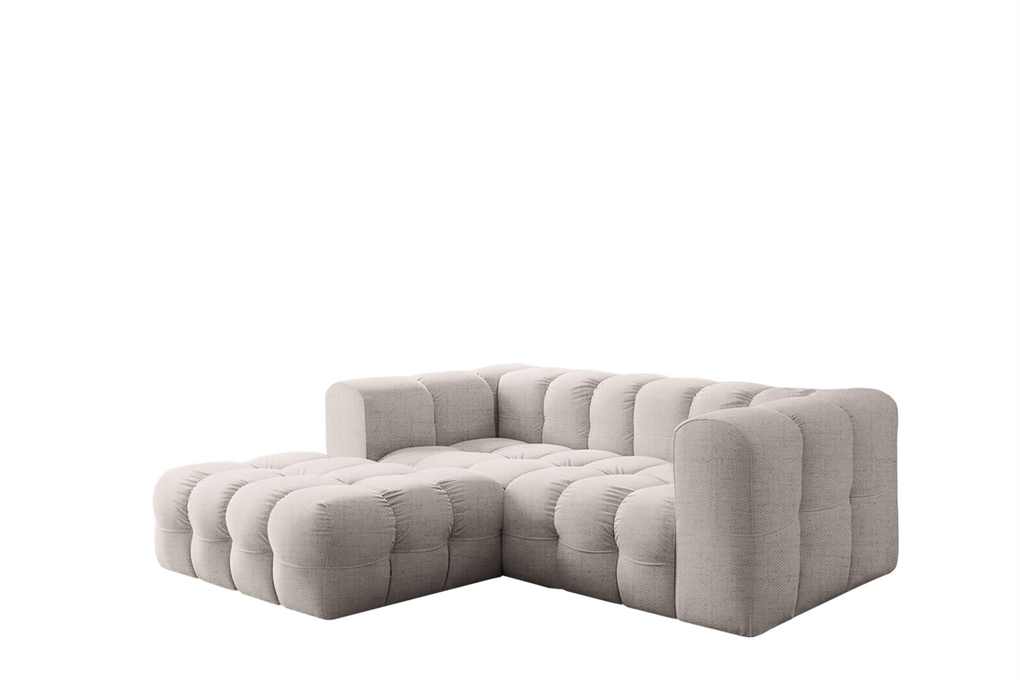 ECKSOFA Solvie Xs In Moly - Creme, Holzwerkstoff/Textil (193/239cm) - Fun Möbel