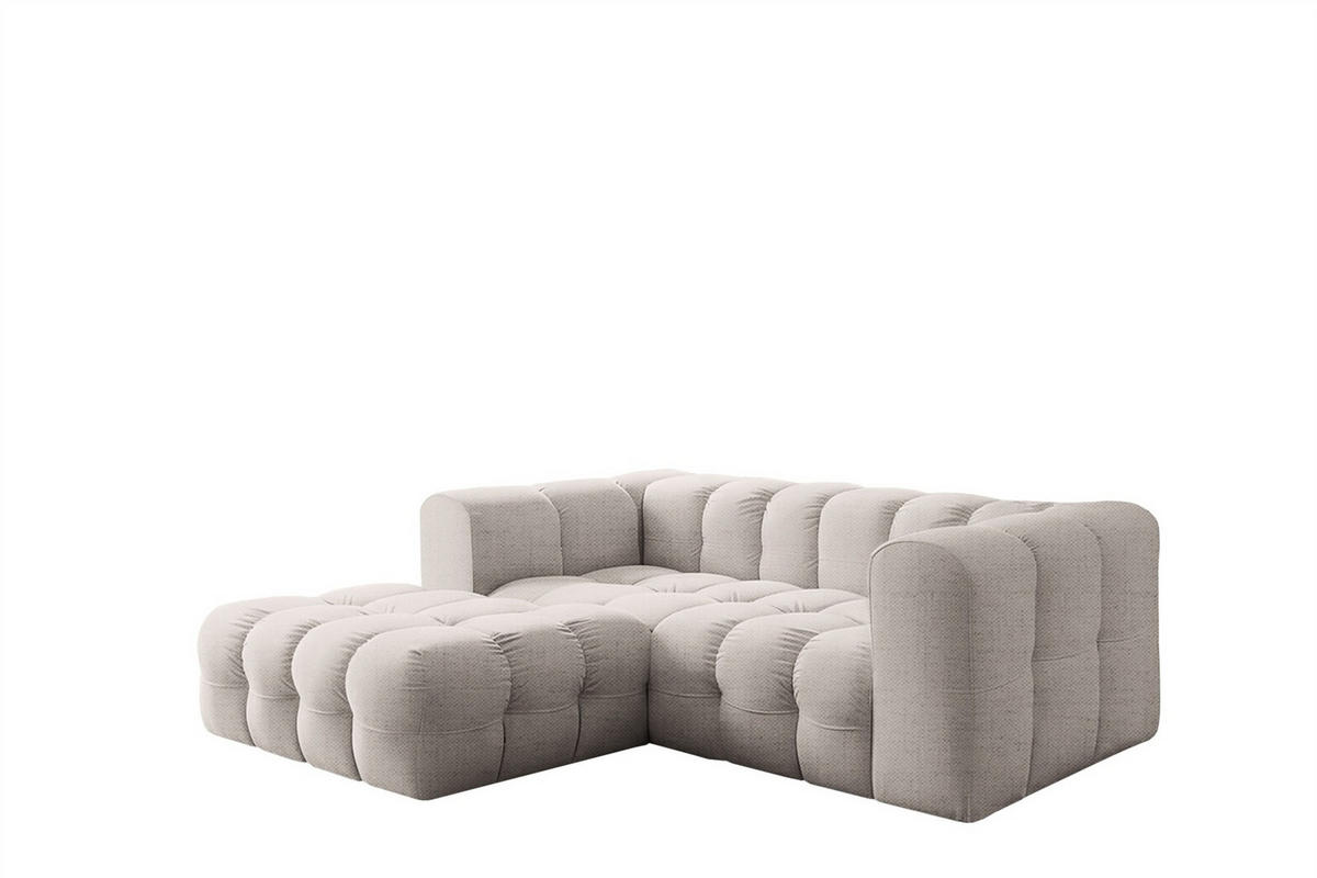 ECKSOFA Solvie Xs In Moly - Creme, Holzwerkstoff/Textil (193/239cm) - Fun Möbel