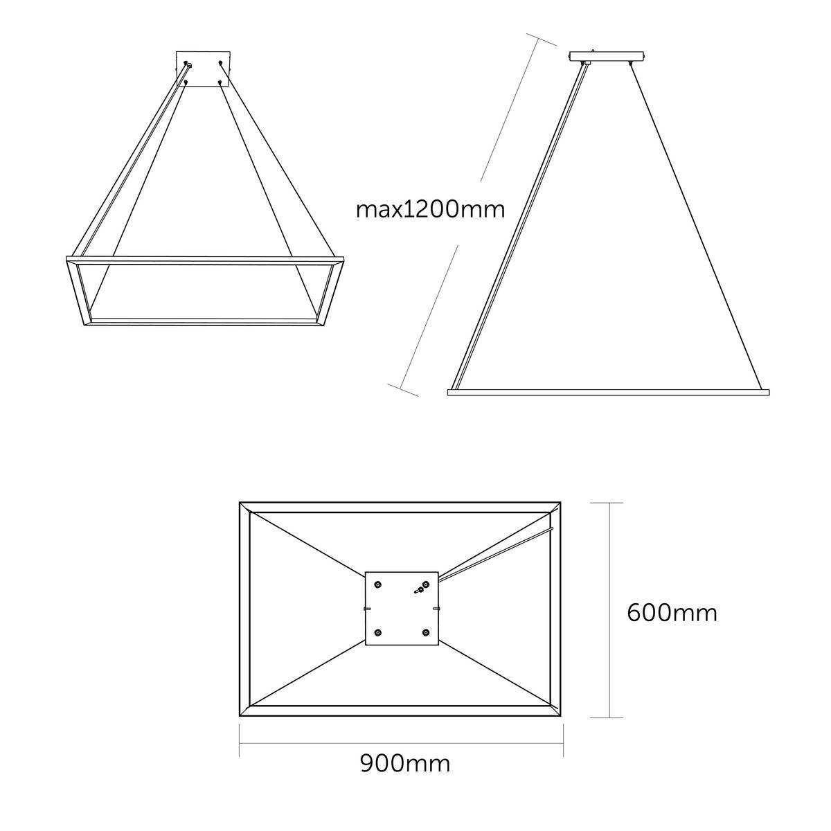 LED-HÄNGELEUCHTE - Weiß, Metall (60/90/100cm) - Lumicom
