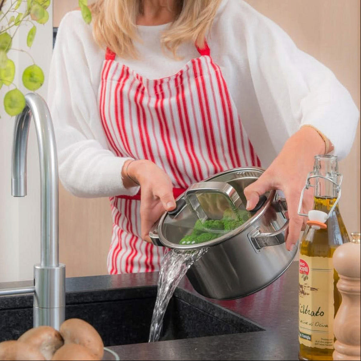 TÖPFE UND PFANNENSET PFANNENSET Juvia 5-teilig - Silberfarben, Metall - Sola