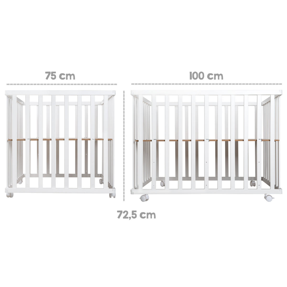 LAUFGITTER 100x75, Adam & Eule - Weiß, Holzwerkstoff (73/72/98.5cm) - Roba