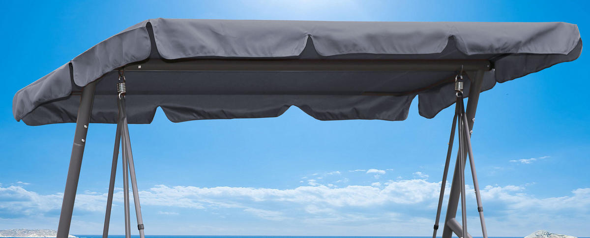 ERSATZDACH Hollywoodschaukel 145x210 cm Grau - Grau, Textil (145/18/210cm) - QUICK STAR