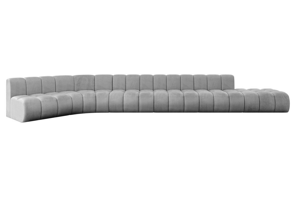 ECKSOFA modulares Sofa Brilo-L3 - 562x174x70 cm Grau - Hellgrau, Holzwerkstoff/Textil (562/174cm) - ALTDECOR