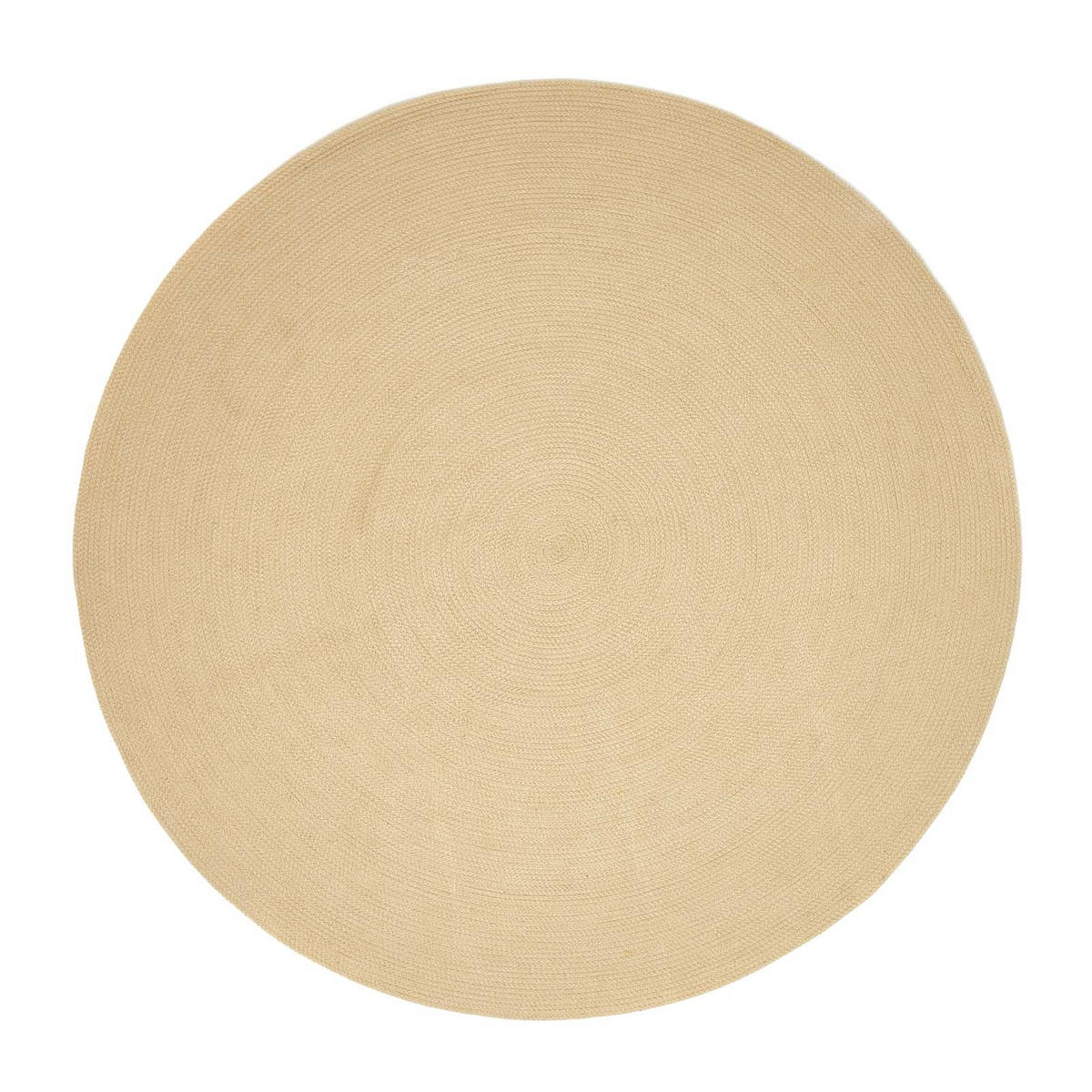 TEPPICH geflochten rund 120 cm - Beige, Textil (120/120cm) - Homescapes