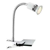 LED KLEMMLEUCHTE Fina Chrom Silber - Silberfarben, Metall (20/20/37cm) - Globo Lighting