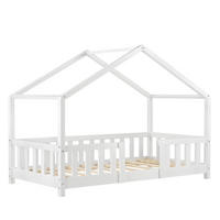 HAUSBETT Treviolo - Weiß, Holz (80/160cm) - [en.casa]