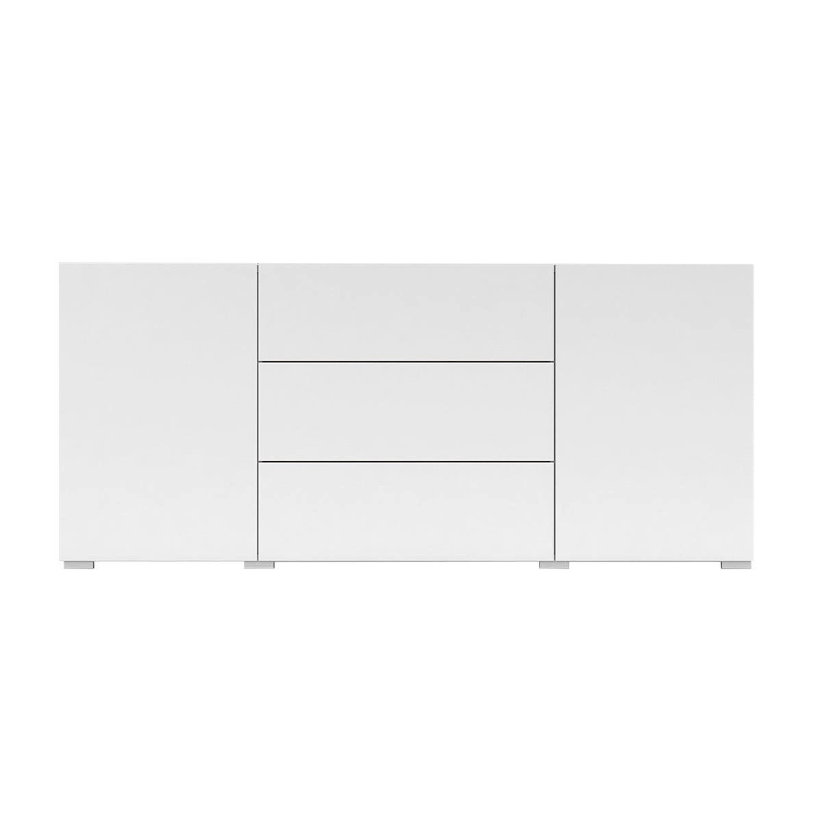 KOMODA Glora Biela - biela, kompozitné drevo (140/63/35cm) - Petits-meubles