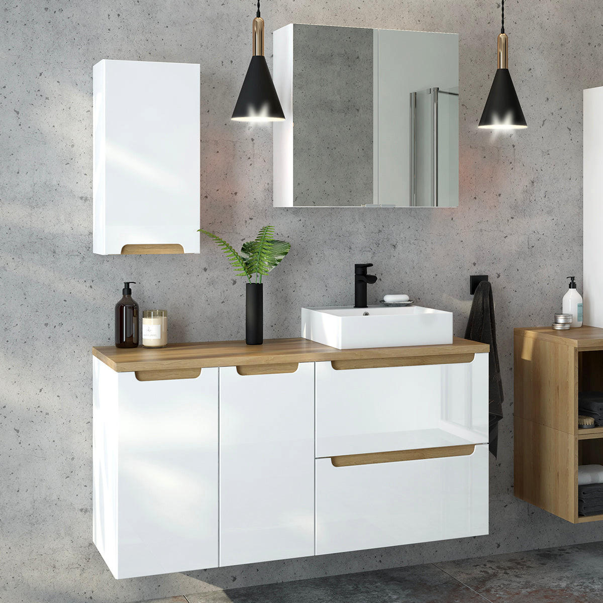 DONJI ELEMENT ZA UMIVAONIK 60cm Livia Bijeli - bijela, drvni materijal (60/60/45cm) - Petits-meubles