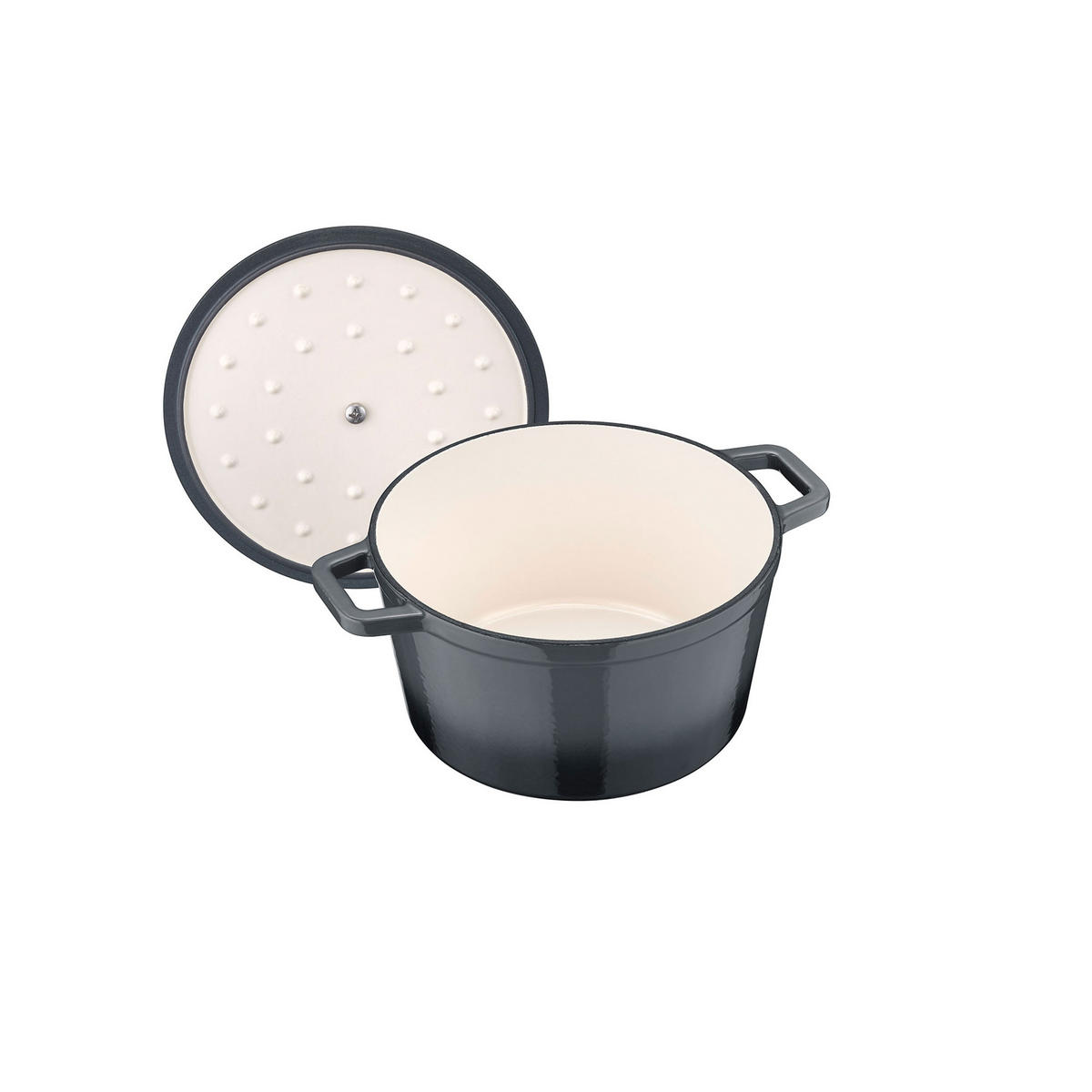 BRÄTER b.iron Bräter, Gusseisen, Schwarz / Grau, 20 cm - Schwarz, Metall (24.2/22.5/13.9cm) - Berndes