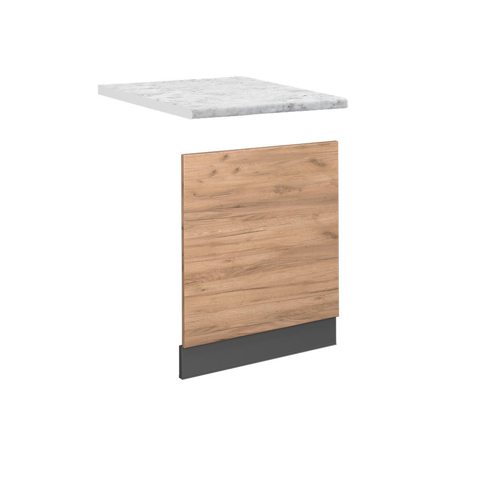 FRONTBLENDE Fame-Line Goldkraft Eiche 60 cm, AP Marmor - Honigeiche/Anthrazit, Holzwerkstoff (60/67.4/1.6cm) - Vicco