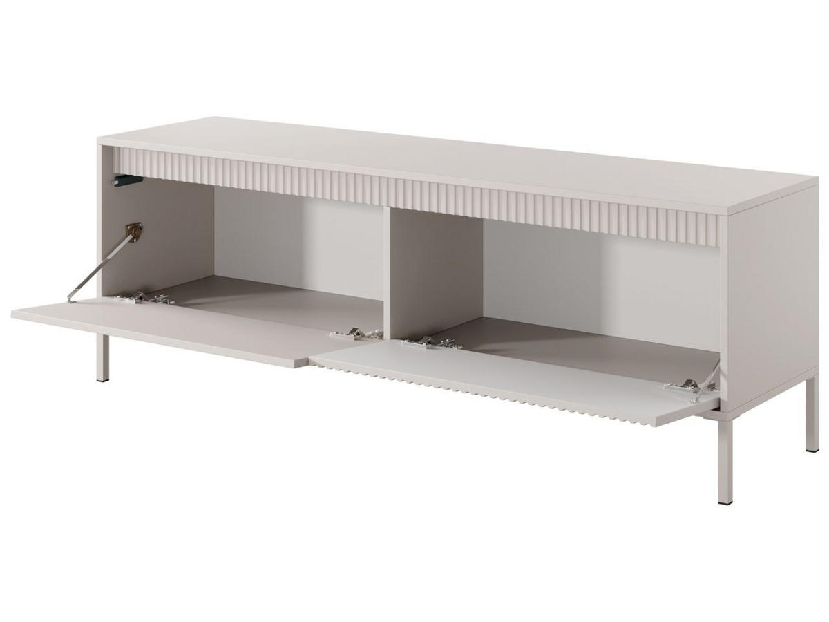 TV-SCHRANK Beige 154 cm Sorano - Beige, Naturmaterialen/Metall (154/54/40cm) - Graingold