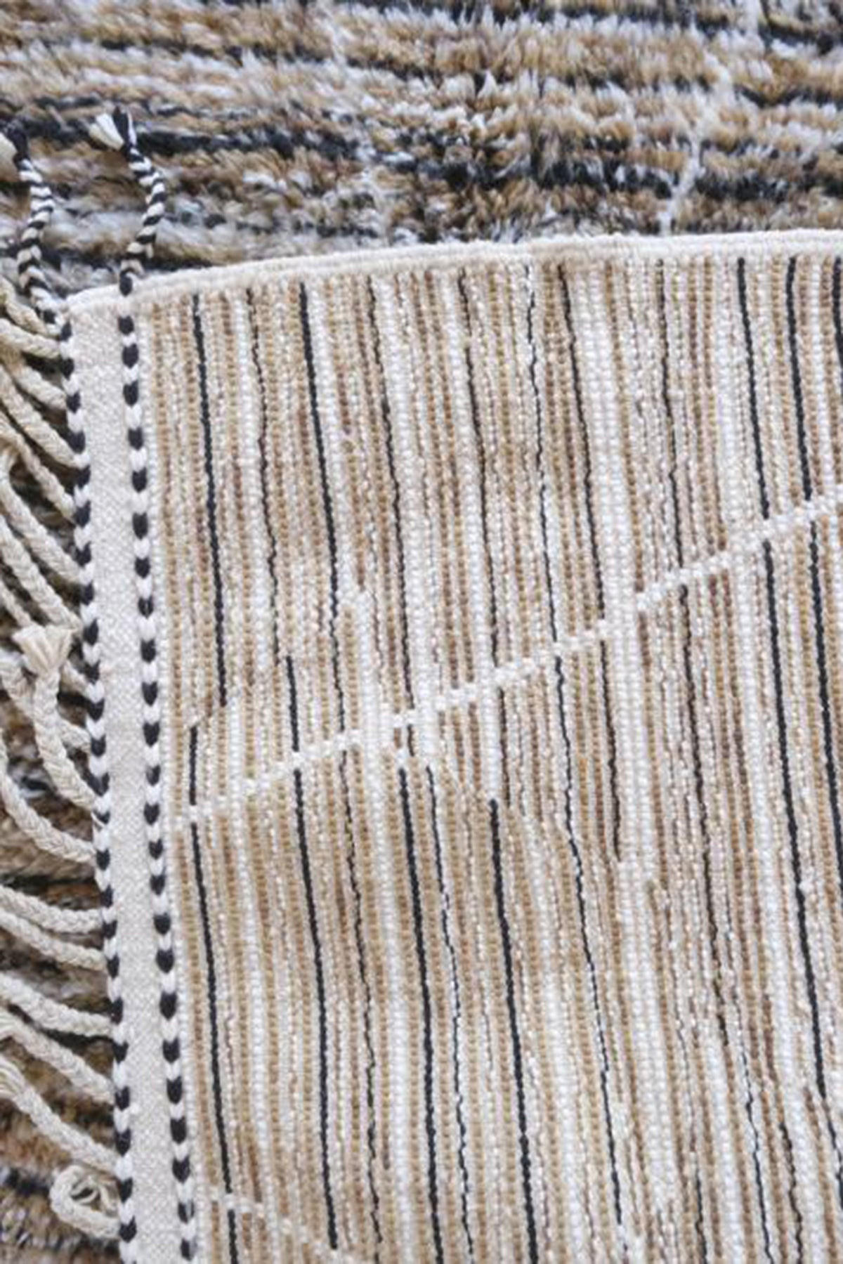 BERBERTEPPICH aus Marokko aus reiner Wolle bruin - Braun, Naturmaterialien (202/306cm) - AFK Living