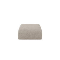 POUF MIRA-PUF 91x89x40 Beige cm Velours Modular Sitzhocker - Beige/Schwarz, Holzwerkstoff/Kunststoff (91/40/89cm) - ALTDECOR