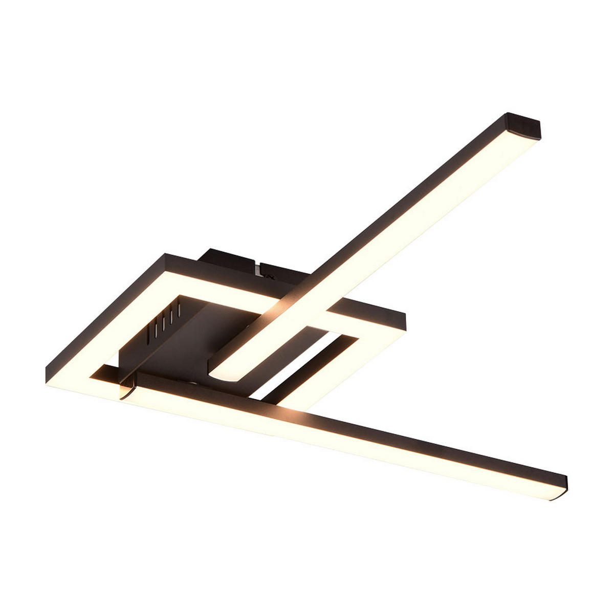 LED DECKENLEUCHTE Metall Schwarz matt - Schwarz, Metall (54/16/5cm)