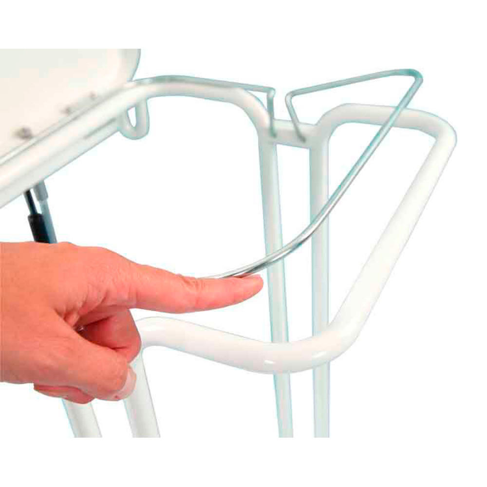 MÜLLEIMER Abfallsackständer Mit Deckel und Fußpedal 60 Liter 88 x 37 x 44 cm Weiß - Weiß, Metall (37/88/44cm) - PROREGAL