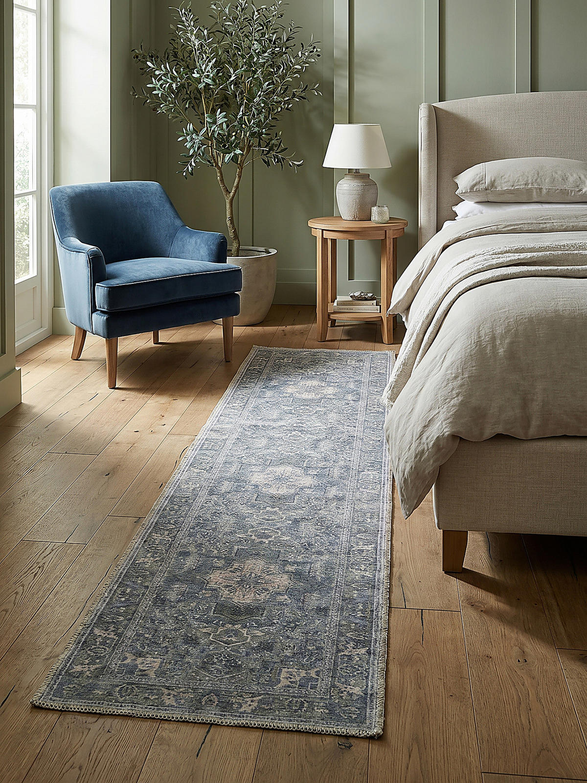 TEPPICH Waschbar HALD, klassisch im Vintage-Stil, Türkis, 60 x 230 cm - Blau, Textil (60/230cm) - KADIMA DESIGN