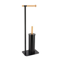 TOILETTENPAPIERSTÄNDER Mat 22/16/69,5 cm - Schwarz, Metall (16/69.5/22cm) - Tendance