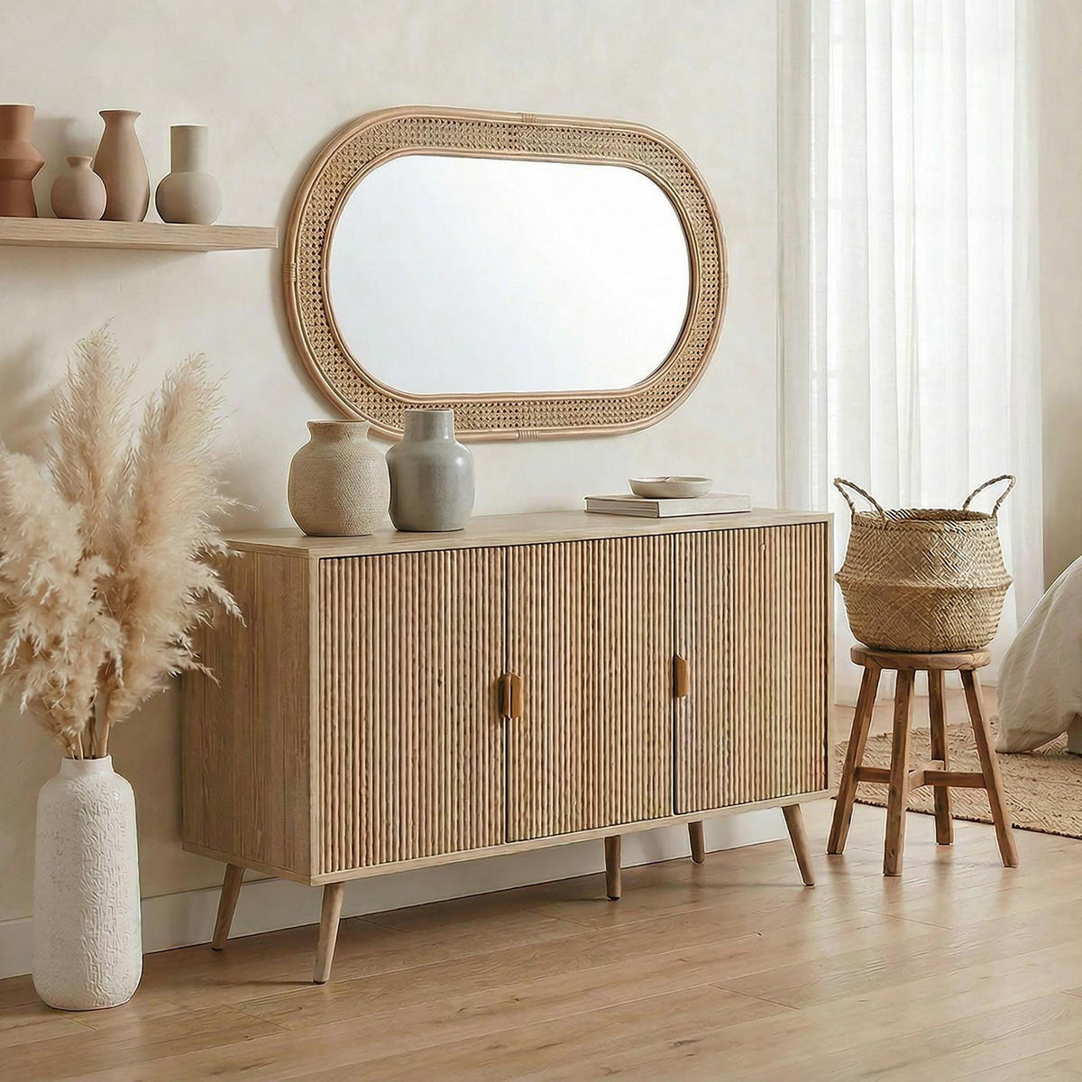 SIDEBOARD ALMA Eiche - Eichefarben, Holzwerkstoff (120/76/40cm) - IDIMEX