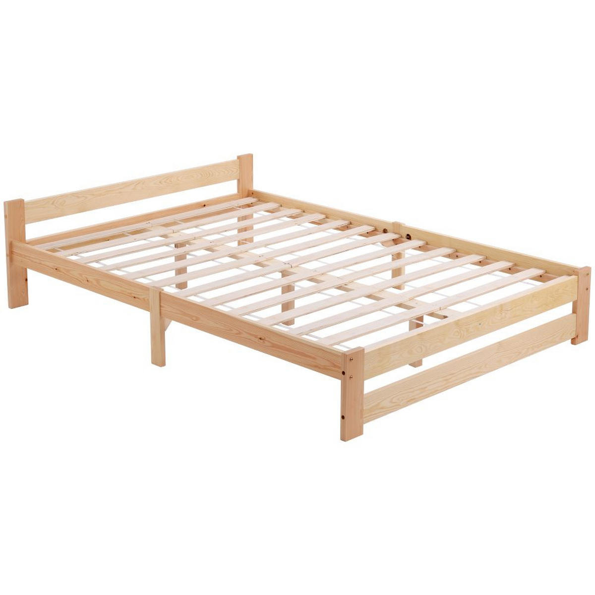 FUTONBETT 140/200 cm in Natur mit Lattenrost - Naturfarben, Holz - KOMHTOM